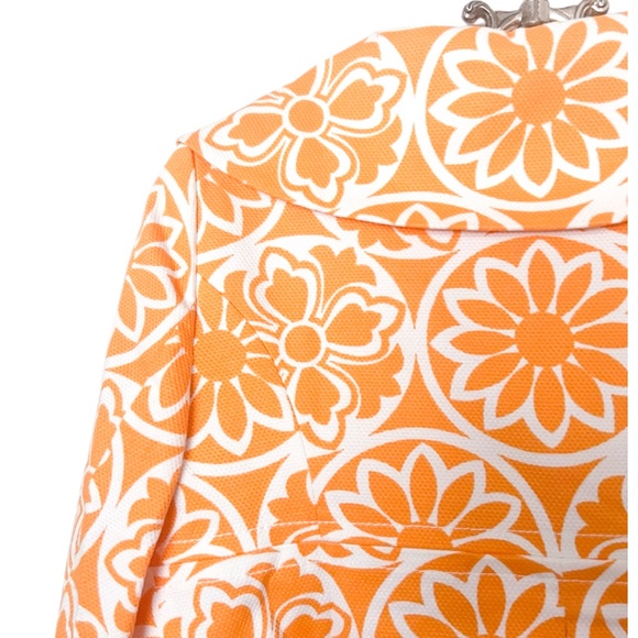 Lisa Spagnolii Short  3/4 Sleeve Orange Jacket Size S - Picture 12 of 16